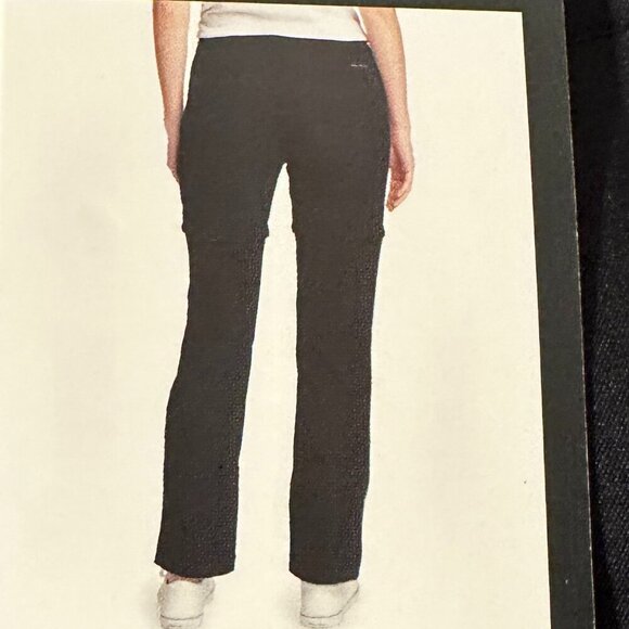 New Eddie Bauer Convertible Pant Women's Size 12 Black Adjustable Length UPF 50+ - Picture 9 of 13